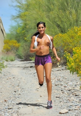 Michele Naked on the Trail