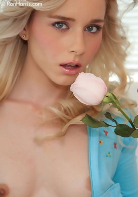 Kara Duhe with a Pink Rose